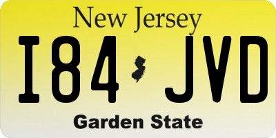NJ license plate I84JVD