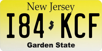 NJ license plate I84KCF