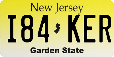 NJ license plate I84KER