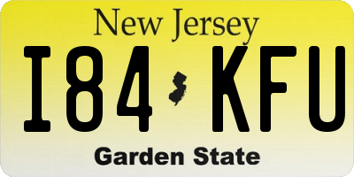 NJ license plate I84KFU