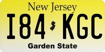 NJ license plate I84KGC