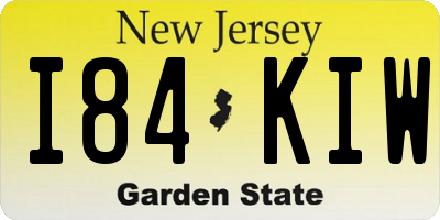 NJ license plate I84KIW