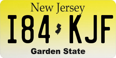 NJ license plate I84KJF