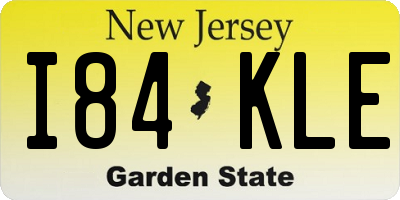 NJ license plate I84KLE
