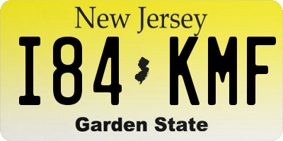 NJ license plate I84KMF