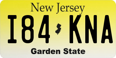 NJ license plate I84KNA