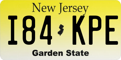 NJ license plate I84KPE