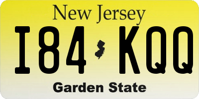 NJ license plate I84KQQ