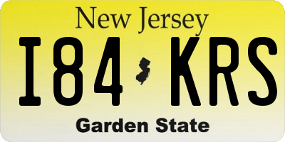 NJ license plate I84KRS