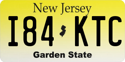 NJ license plate I84KTC