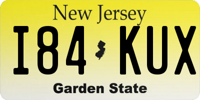 NJ license plate I84KUX