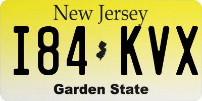 NJ license plate I84KVX