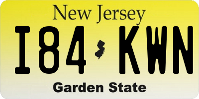 NJ license plate I84KWN