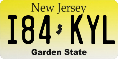 NJ license plate I84KYL