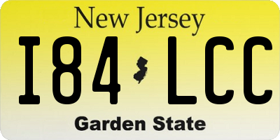 NJ license plate I84LCC