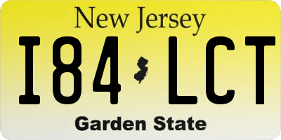 NJ license plate I84LCT