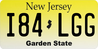 NJ license plate I84LGG