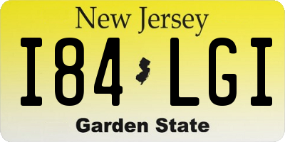 NJ license plate I84LGI