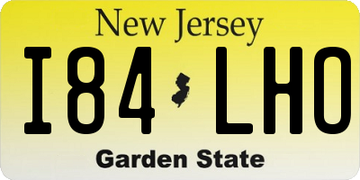 NJ license plate I84LHO