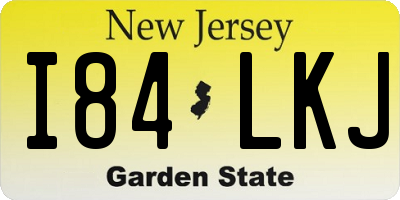NJ license plate I84LKJ