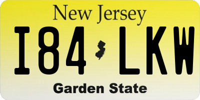 NJ license plate I84LKW