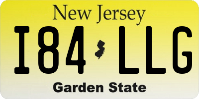 NJ license plate I84LLG