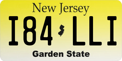 NJ license plate I84LLI