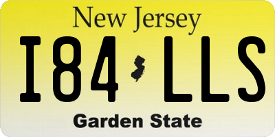 NJ license plate I84LLS