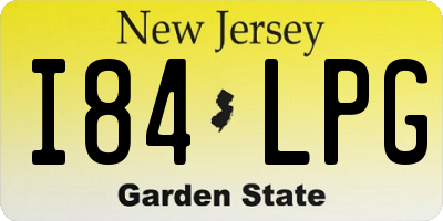 NJ license plate I84LPG