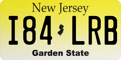 NJ license plate I84LRB
