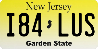 NJ license plate I84LUS