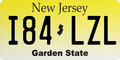 NJ license plate I84LZL
