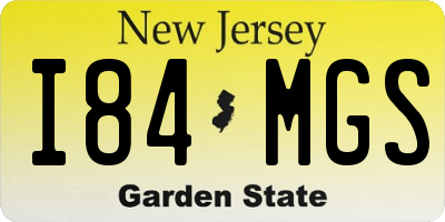 NJ license plate I84MGS
