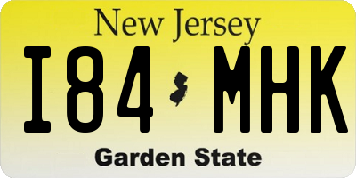 NJ license plate I84MHK