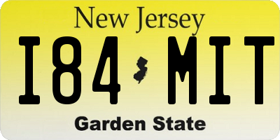 NJ license plate I84MIT