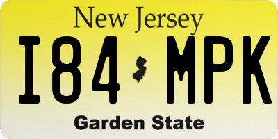 NJ license plate I84MPK
