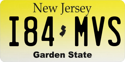 NJ license plate I84MVS