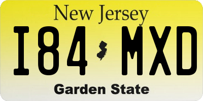 NJ license plate I84MXD
