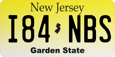 NJ license plate I84NBS