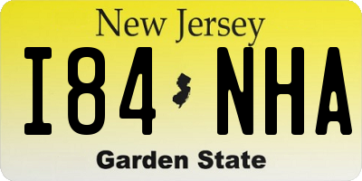 NJ license plate I84NHA