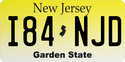 NJ license plate I84NJD