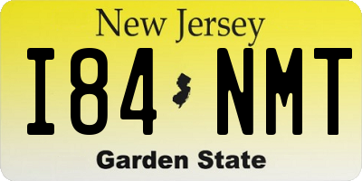 NJ license plate I84NMT