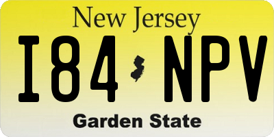 NJ license plate I84NPV