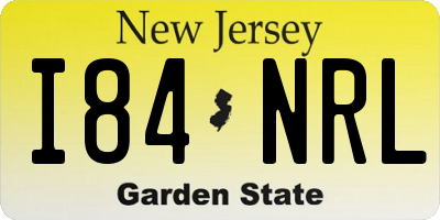 NJ license plate I84NRL