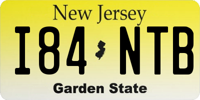 NJ license plate I84NTB