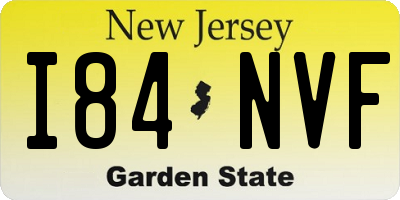 NJ license plate I84NVF
