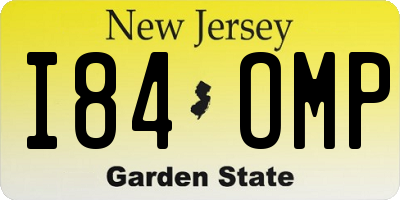 NJ license plate I84OMP