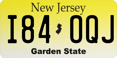 NJ license plate I84OQJ