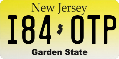 NJ license plate I84OTP