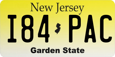 NJ license plate I84PAC